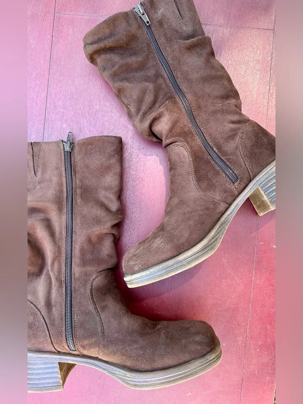 Steve Madden Brown Suede Slouch Boots